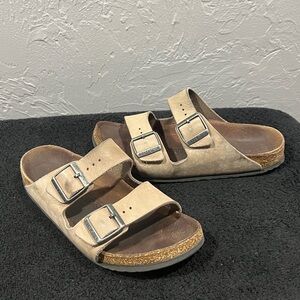 🔥🔥 Birkenstock Arizona Oiled Leather 2 Buckle Slip On Sandals Unisex Sz 40
